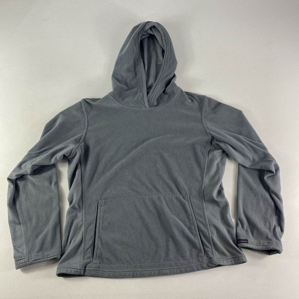 Columbia Hoodie Sweatshirt Women's Medium Gray Pullover Fleece Ladies